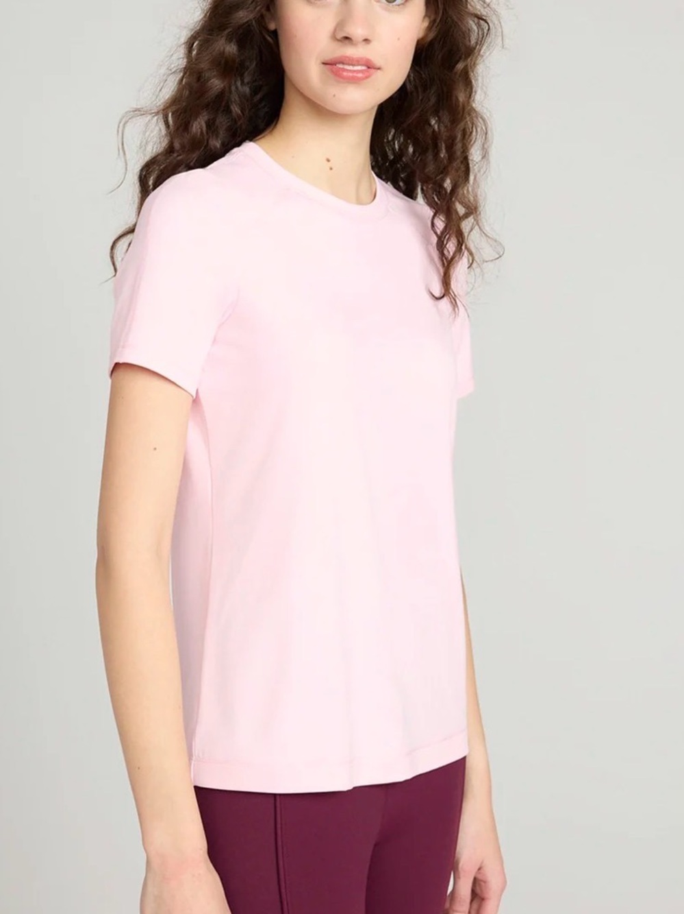Women’s Lightweight Crewneck Tee - Pale Pink